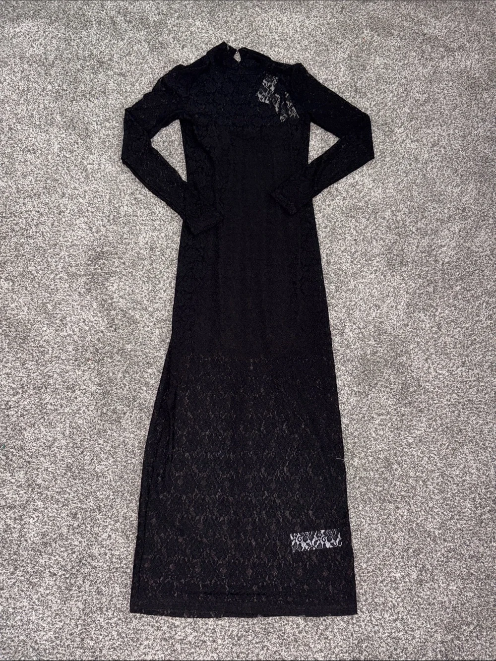 Abercrombie & Fitch Lace Maci Dress in Black NWT